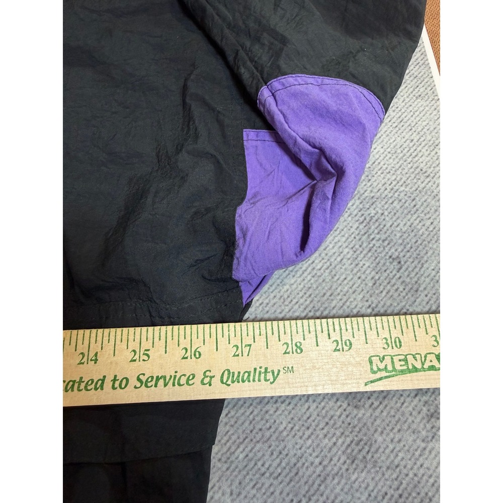 Vintage Gear For Sports Wyoming Windbreaker Pullover Black Purple Teal Large - Picture 7 of 7